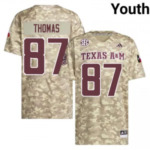 Beige Houston Thomas #87 12th Man Legacy Edition Football Youth Player Durable-Stitched SEC Jersey 91560008