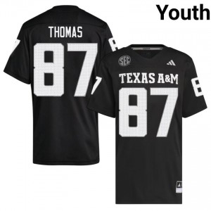 Youth Houston Thomas Aggies Pride #87 Black SEC Sewn High School Football Jersey 20091694
