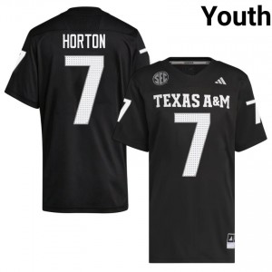 #7 Isaiah Horton Texas A&M SEC Football High School Embroidered Numbers Jersey (Youth, Black) 72679427
