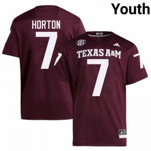 Maroon Isaiah Horton #7 12th Man Legacy Edition Football Youth NCAA Durable-Stitched SEC Jersey 34189058