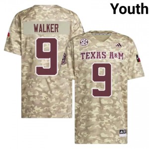 Beige Jahdae Walker #9 12th Man Legacy Edition Football Youth University Durable-Stitched SEC Jersey 61393431