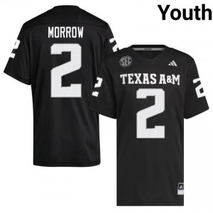 TAMU SEC #2 Jamarion Morrow Youth High School Football Black Game Day Sewn Jersey 37736807