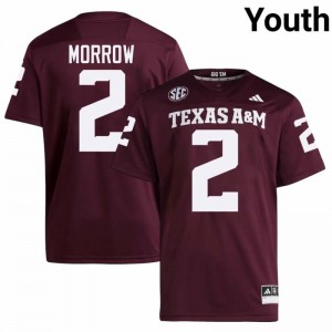 TAMU SEC #2 Jamarion Morrow Youth Player Football Maroon Game Day Sewn Jersey 17966076