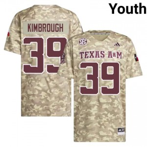 Aggies Beige #39 John Kimbrough Youth Authentic SEC College Pro-Stitched Football Jersey 48583518