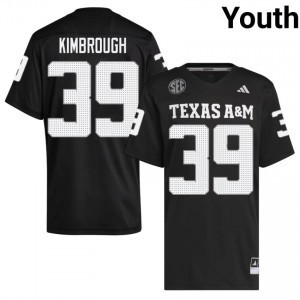 Genuine John Kimbrough Texas A&M Aggies #39 Black Youth Player SEC High-Performance Football Jersey 10726073