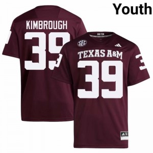 Maroon John Kimbrough #39 12th Man Legacy Edition Football Youth NCAA Durable-Stitched SEC Jersey 19447672