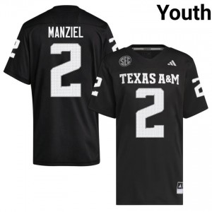 #2 Johnny Manziel Texas A&M SEC Football College Embroidered Numbers Jersey (Youth, Black) 49838265