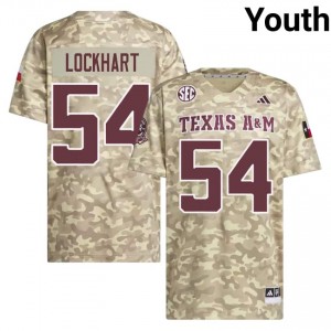 Genuine Jordan Lockhart Texas A&M Aggies #54 Beige Youth High School SEC High-Performance Football Jersey 71178754