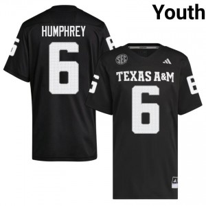 Aggies Black #6 Julio Humphrey Youth Authentic SEC College Pro-Stitched Football Jersey 92357912