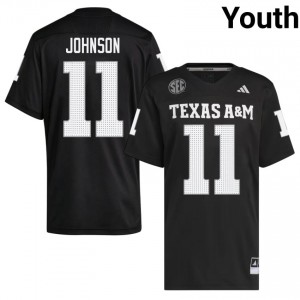Kelshaun Johnson Youth Licensed #11 Texas A&M SEC Black Football High School High-Quality Jersey 20831528