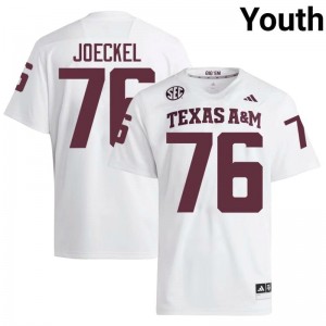 Luke Joeckel Youth Licensed #76 Texas A&M SEC White Football Player High-Quality Jersey 27736816