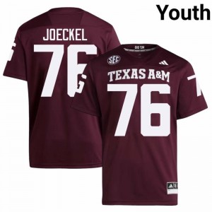 Maroon Luke Joeckel #76 12th Man Legacy Edition Football Youth High School Durable-Stitched SEC Jersey 98399897