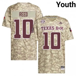 Marcel Reed Youth Licensed #10 Texas A&M SEC Beige Football College High-Quality Jersey 70950736