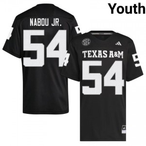Genuine Mark Nabou Jr. Texas A&M Aggies #54 Black Youth NCAA SEC High-Performance Football Jersey 39092063