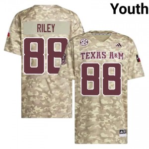 Micah Riley Youth Licensed #88 Texas A&M SEC Beige Football High School High-Quality Jersey 19621430