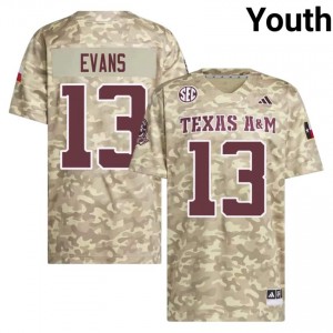 Genuine Mike Evans Texas A&M Aggies #13 Beige Youth College SEC High-Performance Football Jersey 81481156