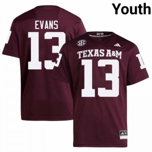 Maroon Mike Evans #13 12th Man Legacy Edition Football Youth College Durable-Stitched SEC Jersey 87175437