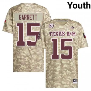 #15 Myles Garrett Texas A&M SEC Football College Embroidered Numbers Jersey (Youth, Beige) 25093135