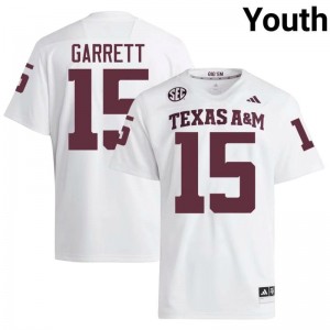 Aggies White #15 Myles Garrett Youth Authentic SEC University Pro-Stitched Football Jersey 20209176