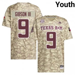 Genuine Rickey Gibson III Texas A&M Aggies #9 Beige Youth University SEC High-Performance Football Jersey 38575787