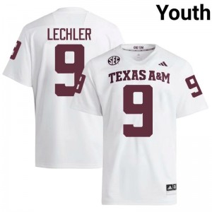 White Shane Lechler #9 12th Man Legacy Edition Football Youth High School Durable-Stitched SEC Jersey 84117347