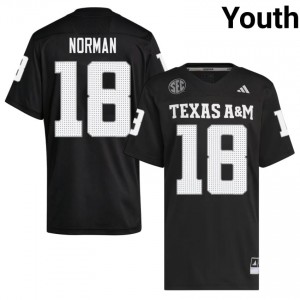 Black TK Norman #18 12th Man Legacy Edition Football Youth University Durable-Stitched SEC Jersey 50652110