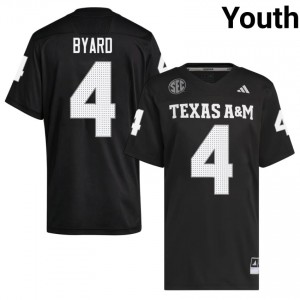 TAMU SEC #4 Tawfiq Byard Youth NCAA Football Black Game Day Sewn Jersey 87307321