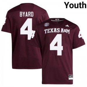 Youth Tawfiq Byard Aggies Pride #4 Maroon SEC Sewn University Football Jersey 94099099