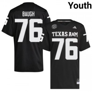 TAMU SEC #76 Trovon Baugh Youth University Football Black Game Day Sewn Jersey 79400905