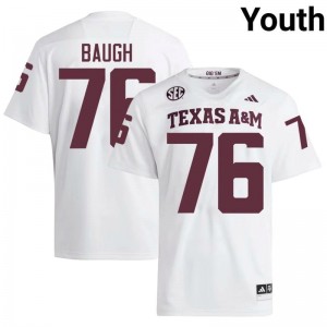 Youth Trovon Baugh Aggies Pride #76 White SEC Sewn College Football Jersey 14738810