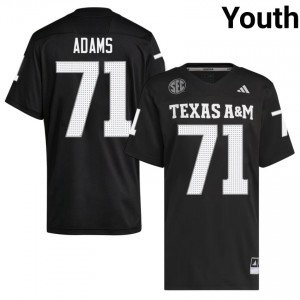 Tyree Adams Youth Licensed #71 Texas A&M SEC Black Football College High-Quality Jersey 51327648