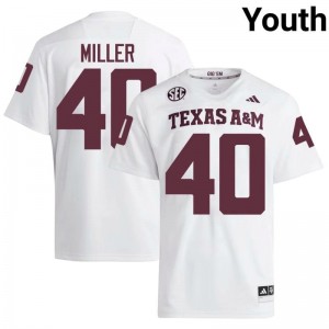 Genuine Von Miller Texas A&M Aggies #40 White Youth High School SEC High-Performance Football Jersey 77878731